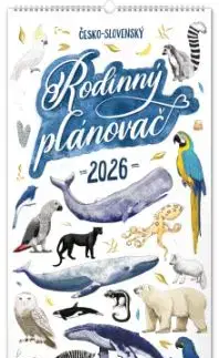 Nástenný kalendár 2026 Rodinný plánovací Animalium CZ/SK 2026, 21 x 42 cm