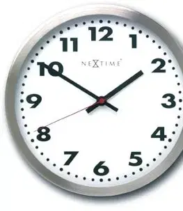 Designové nástenné hodiny Nextime Arabic White 34cm