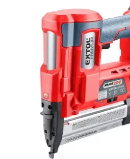 EXTOL PREMIUM Akumulátorová klincovačka / sponkovačka Share 20V, 1x 2Ah Li-ion, 2,4 A nabíjačka, klince 40 mm, spony 50 mm