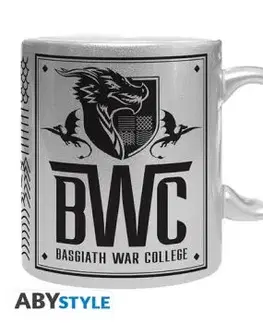 Štvrté krídlo - Hrnček 320 ml - Basgiath War College - strieborná