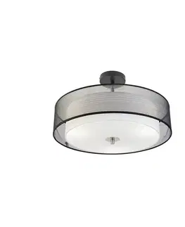 Inteligentné stropné svietidlo čierne s bielou 50 cm vrátane 3 Wifi A60 - Drum Duo