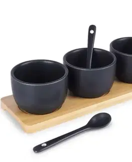 Kinekus Miska servírovacia + lyžička, keramická, 100ml, 7 dielna sada