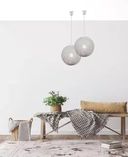 Závesná lampa guľa 30cm 1xE27 biela CARUBA