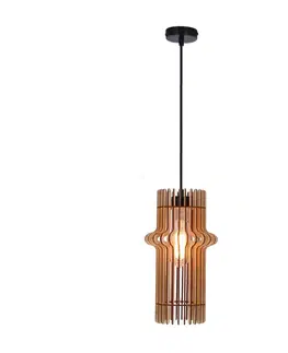 Závesná lampa Eco 4 1x40 e27 Drevené tienidlo