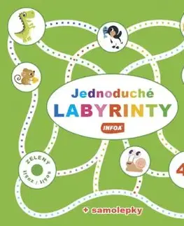 Jednoduché labyrinty - zelený sešit / zošit + samolepka (CZ/SK vydanie)