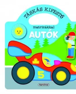 Táskás kifestő matricákkal - Autók
