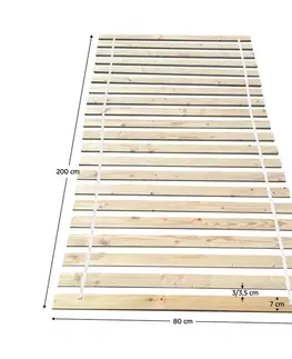 KONDELA Pluma lamelový rošt 80x200 cm smrek