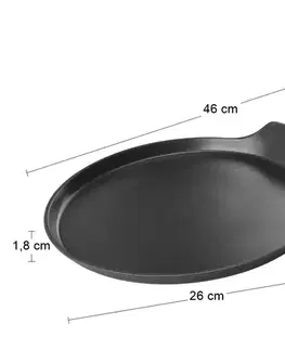 NABBI Royal panvica na palacinky s nepriľnavým povrchom 26 cm čierna