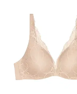 Podprsenka s kosticami Triumph Body Makeup Illusion Lace, Satin Cream