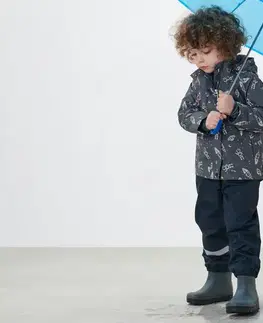 Detská termobunda do dažďa, tmavomodrá