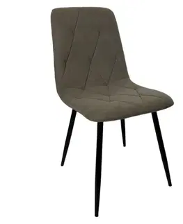 KONDELA Danira jedálenská stolička béžovosivá (taupe) / čierna