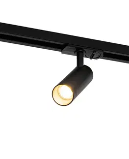 Moderný koľajnicový systém s 5 bodovými svetlami čierny 1-fázový GU10 35mm - Iconic Jeana Luxe