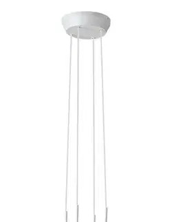 Závesná stropná lampa, matná biela, 4x40W, Basso