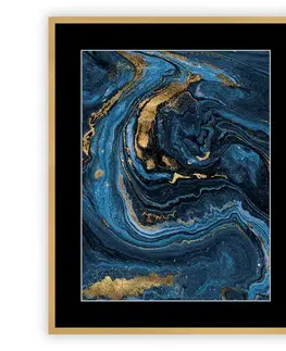 Dekoria Obraz Pouring blue I 40 x 50cm, 40 x 50cm