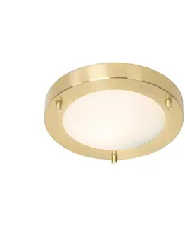Moderné stropné svietidlo zlaté 18 cm IP44 - Yuma