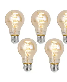 Sada 5 inteligentných stmievateľných LED žiaroviek E27 A60 jantárová 4,9 W 320 lm 2500 K Zigbee