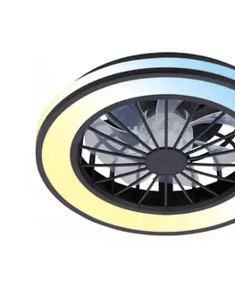 Brilo - stmievateľný LED stropný látor VENTURO LED/24W/230V 3000-6500K čierna + diaľkové ovládanie 3970015