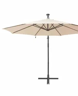 Konzolový slnečník s LED svetlami Ø 300 cm