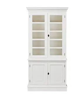 Dekoria Vitrína Milton so 4 poličkami 100 x 40 x 220 cm, 100 x 40 x 220 cm