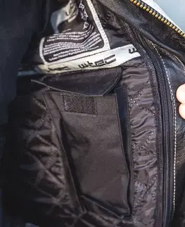 W-TEC Esbiker čierna s béžovými pruhmi - M