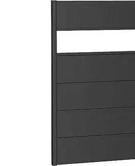 Biohort Zástena na ochranu súkromia BIOHORT s akrylovým panelom - výška 137 cm (tmavo šedá metalíza) 145 × 137 × 4,4 cm