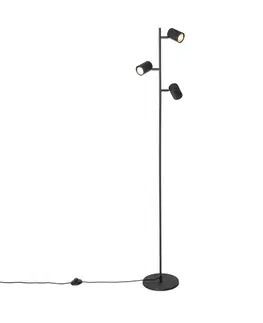 Inteligentná stojaca lampa čierna s 3 svetlami vrátane 3 Wifi GU10 50mm - Jeana