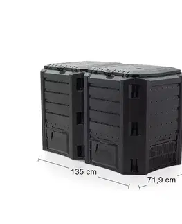 NABBI IKLM800C záhradný kompostér 800 l čierna
