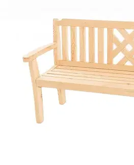DEOKORK Masívne záhradné lavice z borovice ROMANTIC (32 mm) - rôzne dĺžky 180 cm