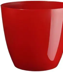 PLASTKON - Kvetináč dekoračný ELLA 13cm bordový, umelá hmota