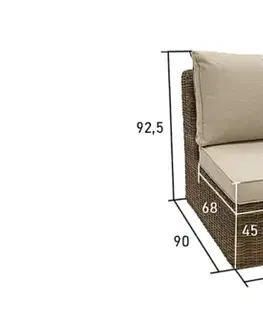 DEOKORK Ratanové ĽAVÉ ukončenie BORNEO LUXURY (hnedá)