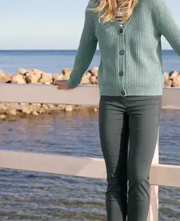 Elastické nohavice, tmavozelené
