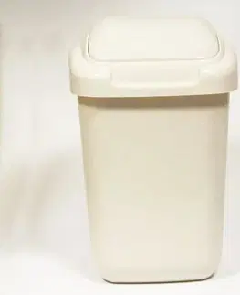 Kinekus Kôš na odpad preklápací 30L, plastový, STANDARD, béžový mramor