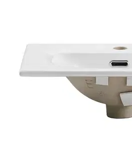 ArtCom Keramické umývadlo SKY3 50 | biely lesk 50 cm