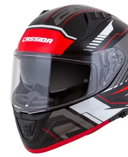 Cassida Aero Drome černá perleť/červená/bílá/šedá XL (61-62)