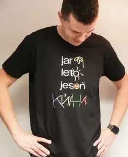 Pánske tričko "Jar, Leto, Jeseň, Kniha", veľkosť XL
