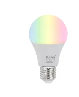 Stmievateľná LED žiarovka E27 RGBW A60 opálová 9W 806 lm 2700-6500K