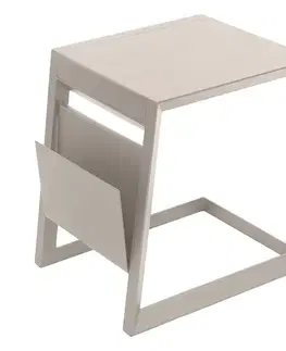 DEOKORK Kovový odkladací stolík LISABON (ivory)