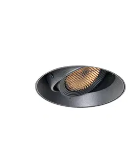 Moderné zapustené bodové svetlo čierne GU10 AR70 okrúhle bez rámu - Oneon Honey