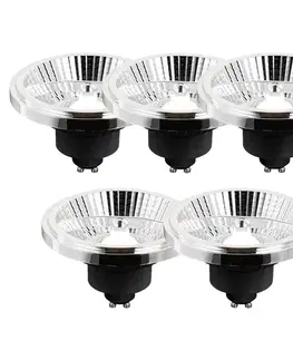 Sada 5 GU10 3-stupňových stmievateľných LED žiaroviek AR111 10W 800 lm 2700 - 3700K