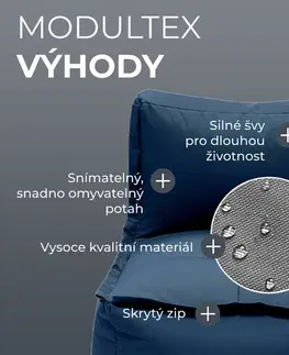 DEOKORK Záhradný detský textilný stredový diel MODULTEX KIDS (tmavo modrá) bez náplne