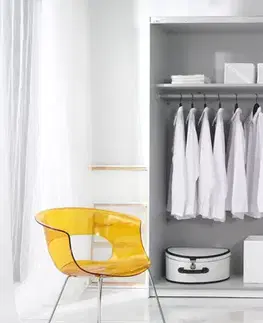 BETKA 56 šatníková skriňa so zrkadlom, biely lesk 22981656