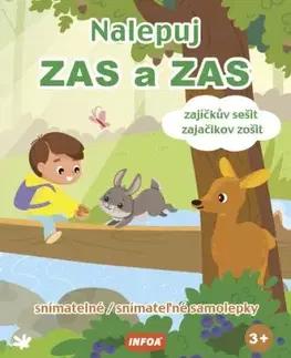 Nalepuj ZAS a ZAS - zajíčkův sešit / zajačikov zošit - snímatelné / snímateľné samolepky (CZ/SK vydanie)