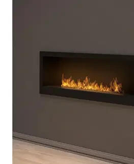 InFire - Rohový BIO krb 45x120 cm 3kW čierna Corner 1200 R