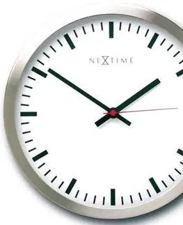 Hodiny na stenu Nextime Stripe 2524 White 45cm