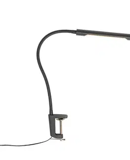 Svorová stolová lampa čierna vrátane LED s dotykovým stmievačom - Lionard