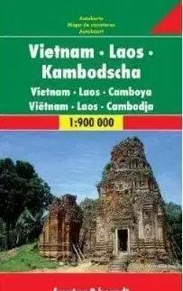 Vietnam,Laos,Kambodža 1:900 tis. mapa