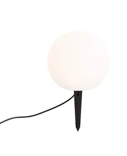 Moderná vonkajšia lampa 12V biela 20 cm vrátane LED IP65 - Voltaire Luno