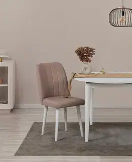 Jedálenský set s rozkladacím stolom a stoličkami (3 kusy) Vina 0900 - White, Stone