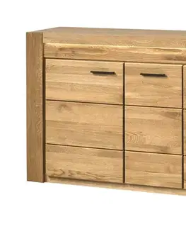 LEVET 45 dverová komoda, dub Natura