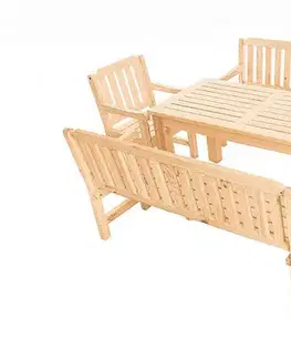 DEOKORK Masívne záhradná zostava z borovice LONDON 1+2+2 (32 mm) - rôzne dĺžky 180 cm